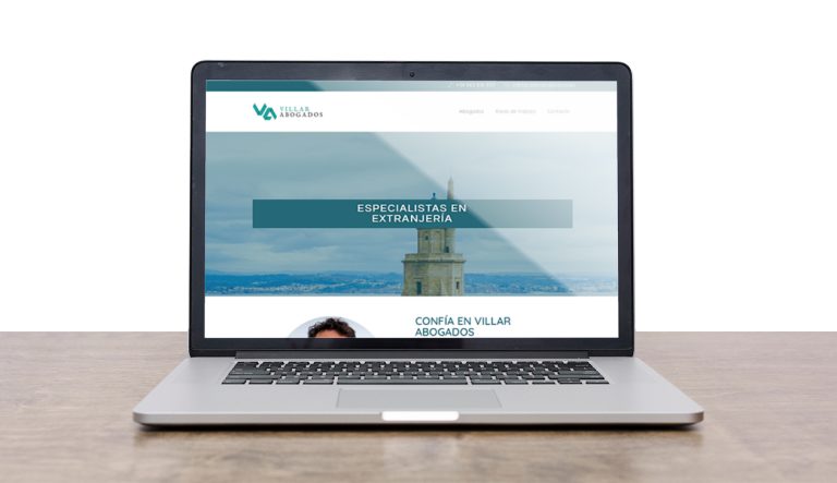 Villar Abogados: Dirección de arte, diseño y desarrollo web con SEO para un despacho de abogados.